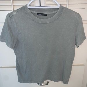 GREEN SHIRT ZARA